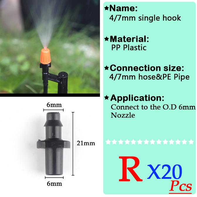 20/10Pcs Misting Nozzle Dust Removal Garden Irrigation Atomizing Nozzles Garden Watering Sprinkler Drip Emitters