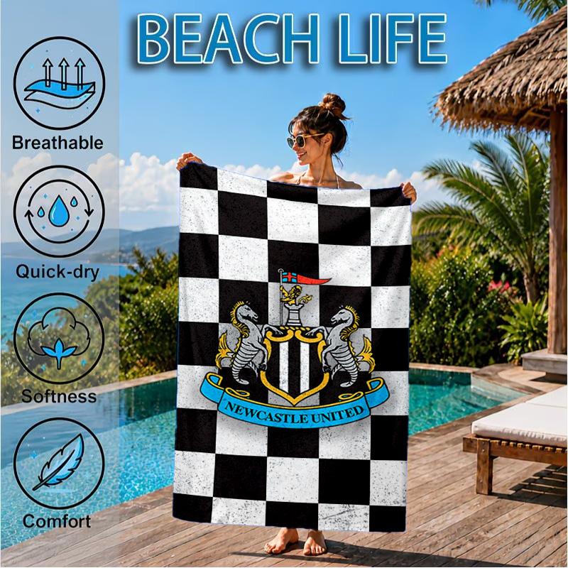 United Crest Printed Microfiber Beach Towel, Soft And Absorbent, Quick-Dry, Ideal for Summer Travel, Beach Essential, Swimming Pool