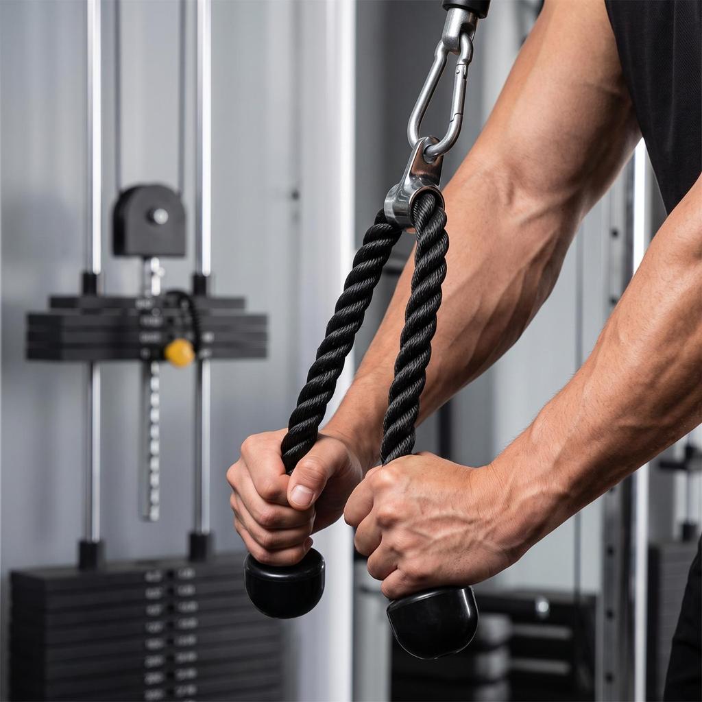Tricep Rope Non-Slip Cable Attachment Coated for Bodybuilders