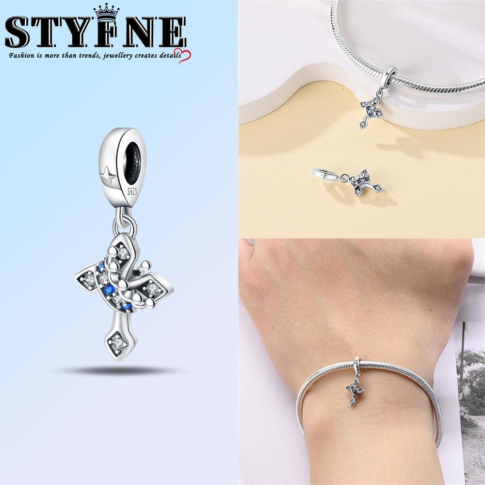 Classic Copper Holy Angel Cross Charms Beads Pendants For Women Fit Original Bracelets Diy Jewelry Gift