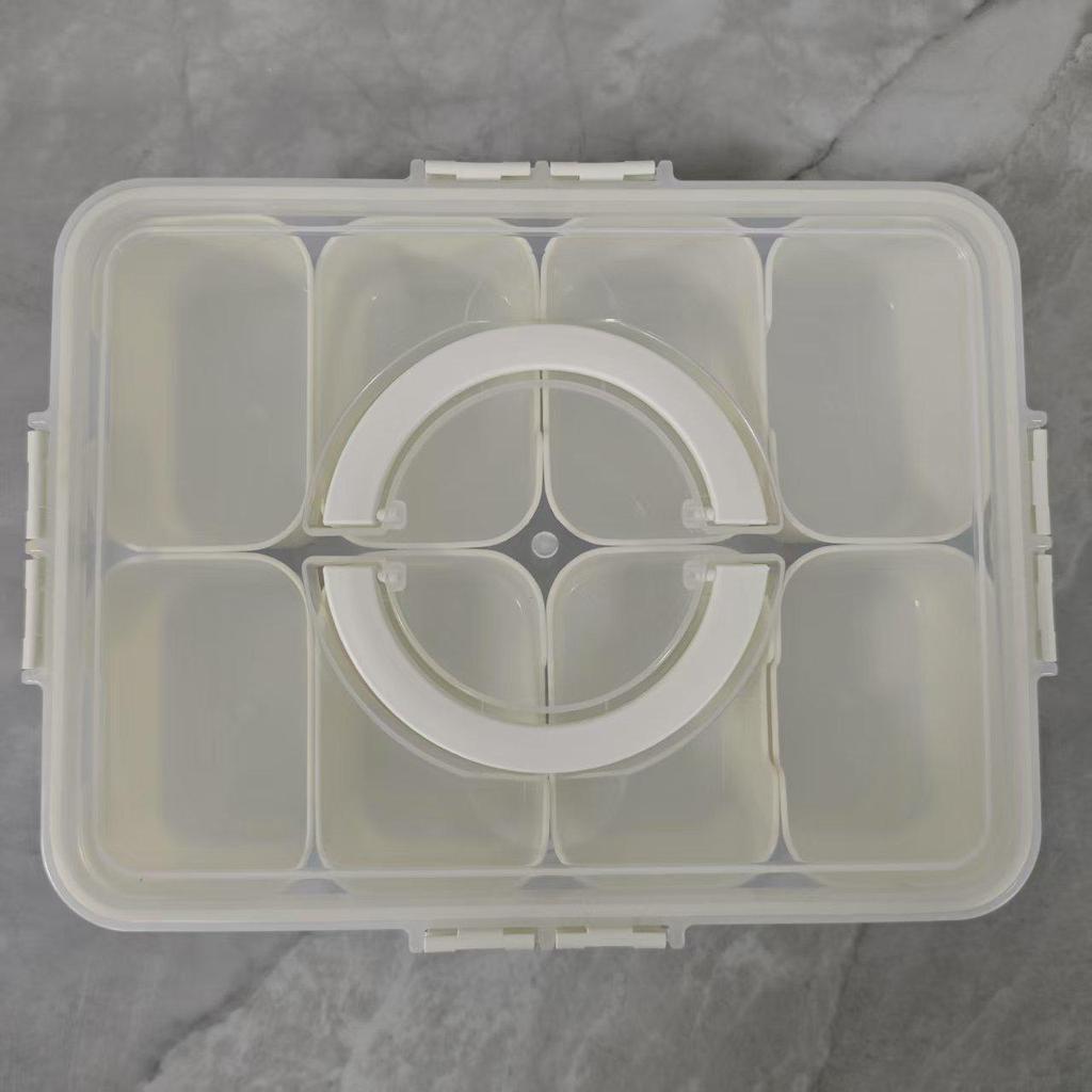Octagonal Spice Storage Jar with Lid - Food-Grade Plastic, Compartmentalized for Home Use