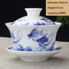 Jingdezhen Ceramic Gaiwan Teacup Handmade Tea Tureen Boutique Tea Bowl Chinese Porcelain Teaware Accessories Drinkware