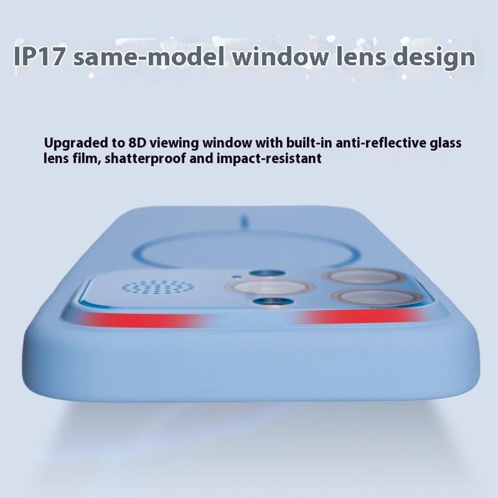 For iPhone 16 Pro Max Magnetic Case AI Button Liquid Silicone Phone Back Cover with Lens Film