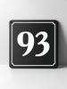 Metal House Number Sign, Black White Contrast, Outdoor Wall Decor for Home Street