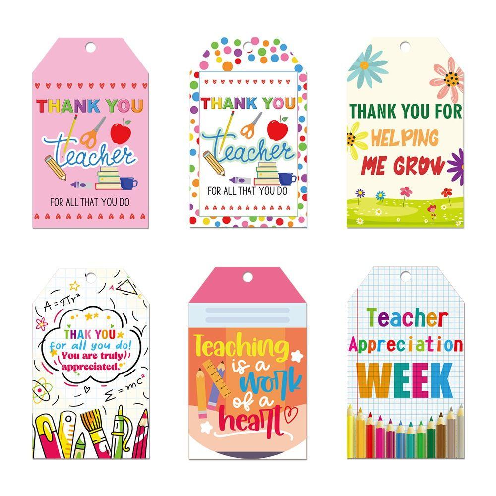 60pcs Cute Gift Boxes Hanging Card Blessing Cupcake Tags Thank You Card  Holiday Festival Party