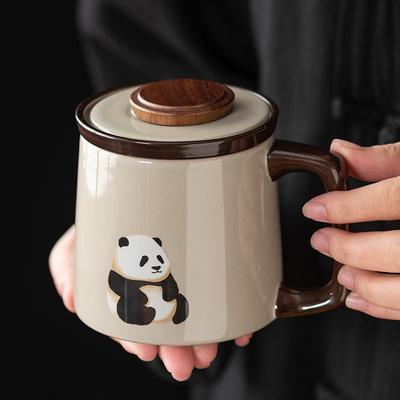 Ceramic Tea Cup Tea Separation With Lid Filter Household Office Water Cup Men'S And Women'S Tea Ceremony Cup