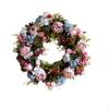 Handmade Silk Flower Wreath Crafted Faux Artificial Colorful for