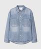 Daibeuin Turkey Denim Two Pocket Shirts (Washed Blue)