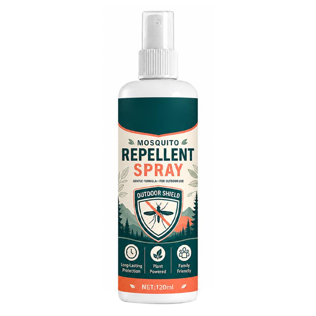 Mosquito Repellent Spray 120ml Plant-Based Formula Long-Lasting Protection for Outdoor Use Family Friendly Insect Shield