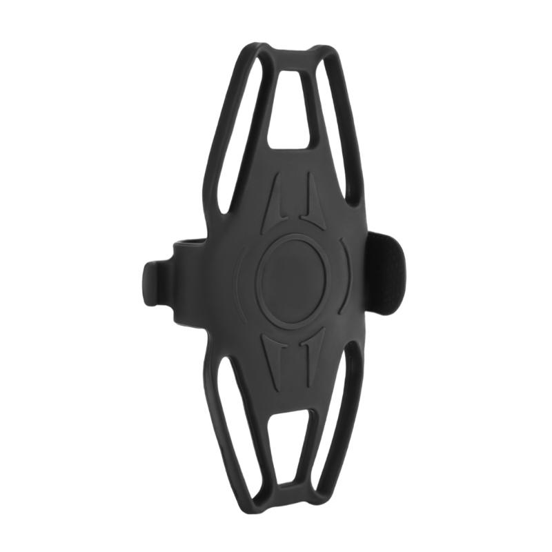 Elastic Silicone Cycling Phone Mount Nonslip Edges Secure for 4-7Inch Smartphones Vibrations Resistance