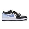 Jordan Air Jordan 1 Slip Resistant Abrasion Resistant Low top Vintage Basketball Shoes Men's Black White Blue 553558-131(Team85-)