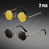 2-pack vintage round unisex glasses, ideal for gifts & photography.