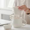 Lucky Cat Tea Separation Tea Cup Creative Water Cup Coffee Mug Drinking Ceramic Cup Office Mug with Lid Filter Drinkware Mugs
