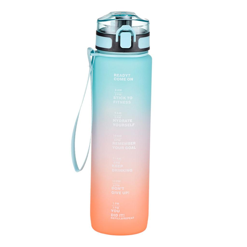 Space Cups With Lanyard Large Oppening Sealing Water Bottle For Travel