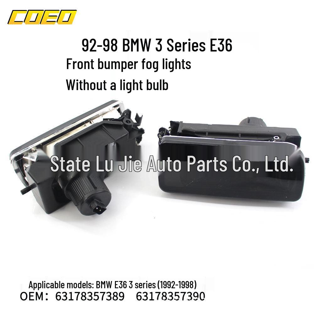 Light Grey Fog Light Bar for BMW E36 (1992-1998) - Part Numbers 63178357389, 53178357390