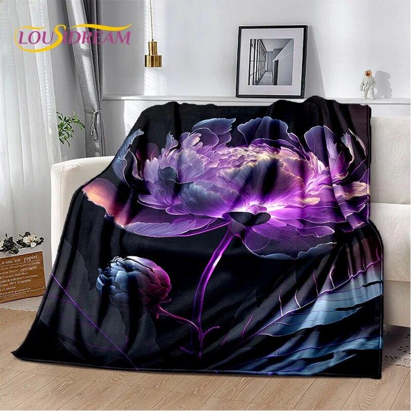 Dream Love Rose Severské květy Sedmikráska Deka, Měkká přehozová deka pro domov Ložnice Postel Pohovka Piknik Cestování Kancelář Krycí deka Dítě