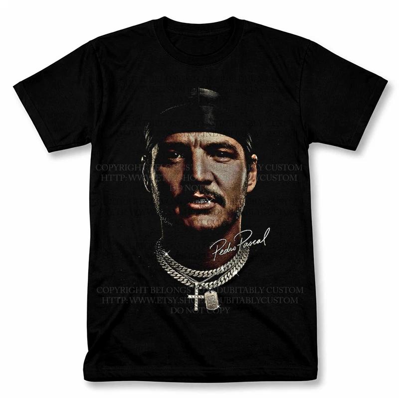 

Pedro Pascal Hip Hop Streetwear Graphic T Shirt Vintage Style Fan Tee L