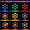 200W Hexagonal 7PCS RGBW LEDs Mini Retro Lights DMX512 DJ Show Stage Effect Light 8/32CH Channel for Church Concert Wedding