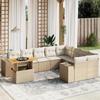 VidaXL Garden Lounge Set with Cushions 10 Pcs, Patio Sofas, Patio Furniture Set, Outdoor Furniture, Beige 3272801