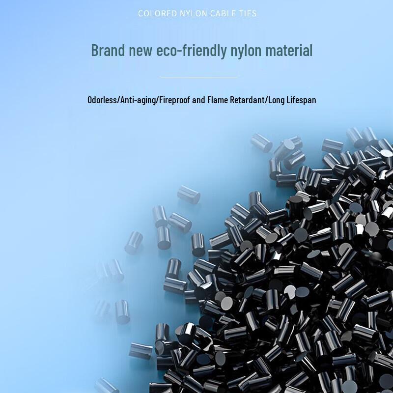 Self-Locking Nylon Cable Ties with ID Tags (50 Pcs)