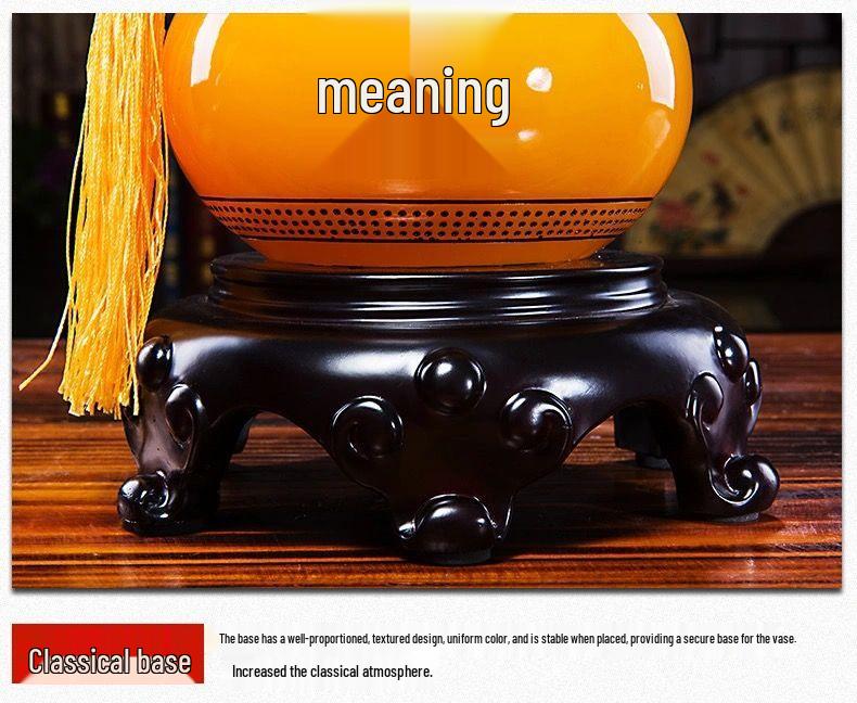 Ruyi Ping'an Vase - Living Room Ornament, Bookcase & TV Cabinet Display, Home Decoration Craft Gift