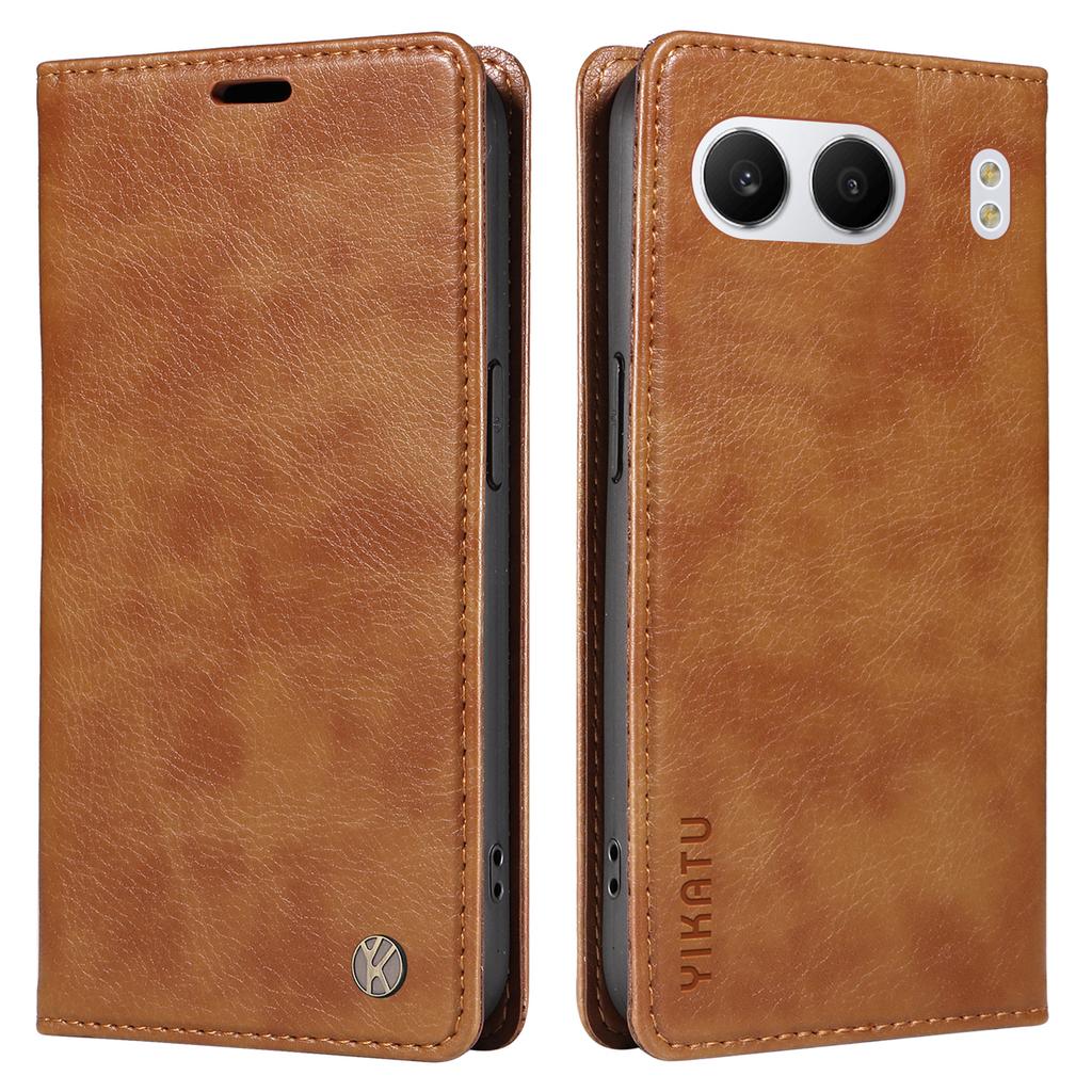 YIKATU YK-006 For OnePlus Nord 4 Case Wallet Litchi Grain Leather Phone Cover Magnetic Auto-Absorbed