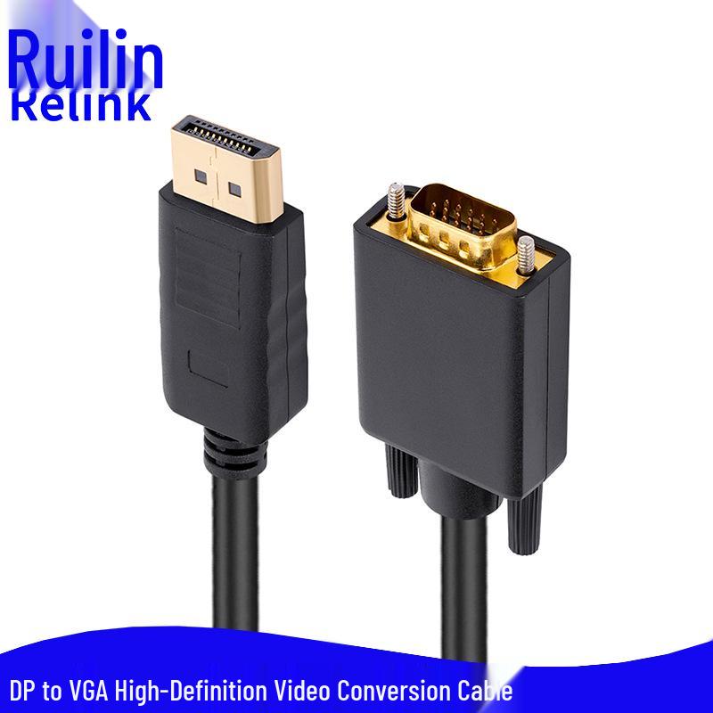 1.8m DP To VGA Converter Cable for PC, TV, Monitor, or Projector