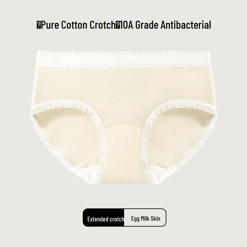 

Трусики-слипы из чистого хлопка с антибактериальной кружевной отделкой, со средней посадкой, для девочек-подростков, с удлиненной ластовицей M [75-104 lbs]