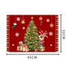 Christmas Snowman & Santa Claus Cotton Linen Placemats – Festive Table Heat Insulation Pads