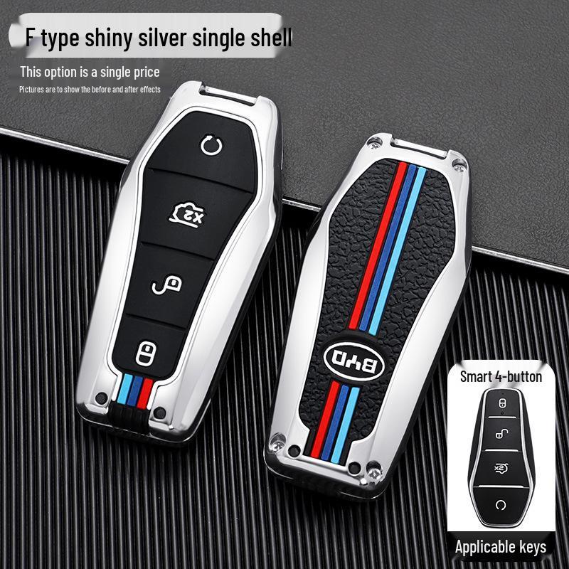 BYD Qin, Dolphin, E2, Yuan, E3, E6 Plus Key Cover and Metal Keychain Shell