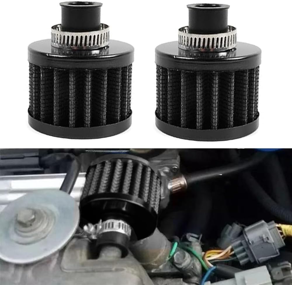 2pcs Air Filter Valve Cover Breather 12mm Air Filter Cold Air Intake Filter Breather