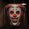 Scary Costume Accessories for Halloween Devil Horns Mask with Bell Decor Breathable Comfortable Face Mask Latex Headgear Adult Cosplay Props Horror