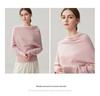 2026 A/W Women's Irregular One-Shoulder Cashmere Batwing Sleeve Loose Slimming Base Layer Shirt