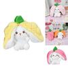 Schattig Aardbeien Konijn Pluche Speelgoed Sleutelhanger Fruit Transformatie Pop Tas Hanger