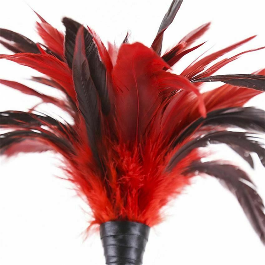 Red Feather Clit Tickler  Erotic Play Kink Fetish Couples Sensation Play