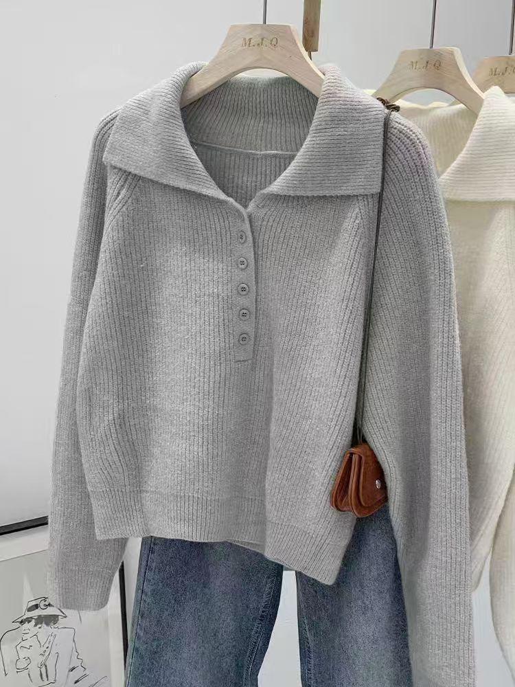 Women's 2026 Autumn/Winter Cozy Loose Knit Pullover Top