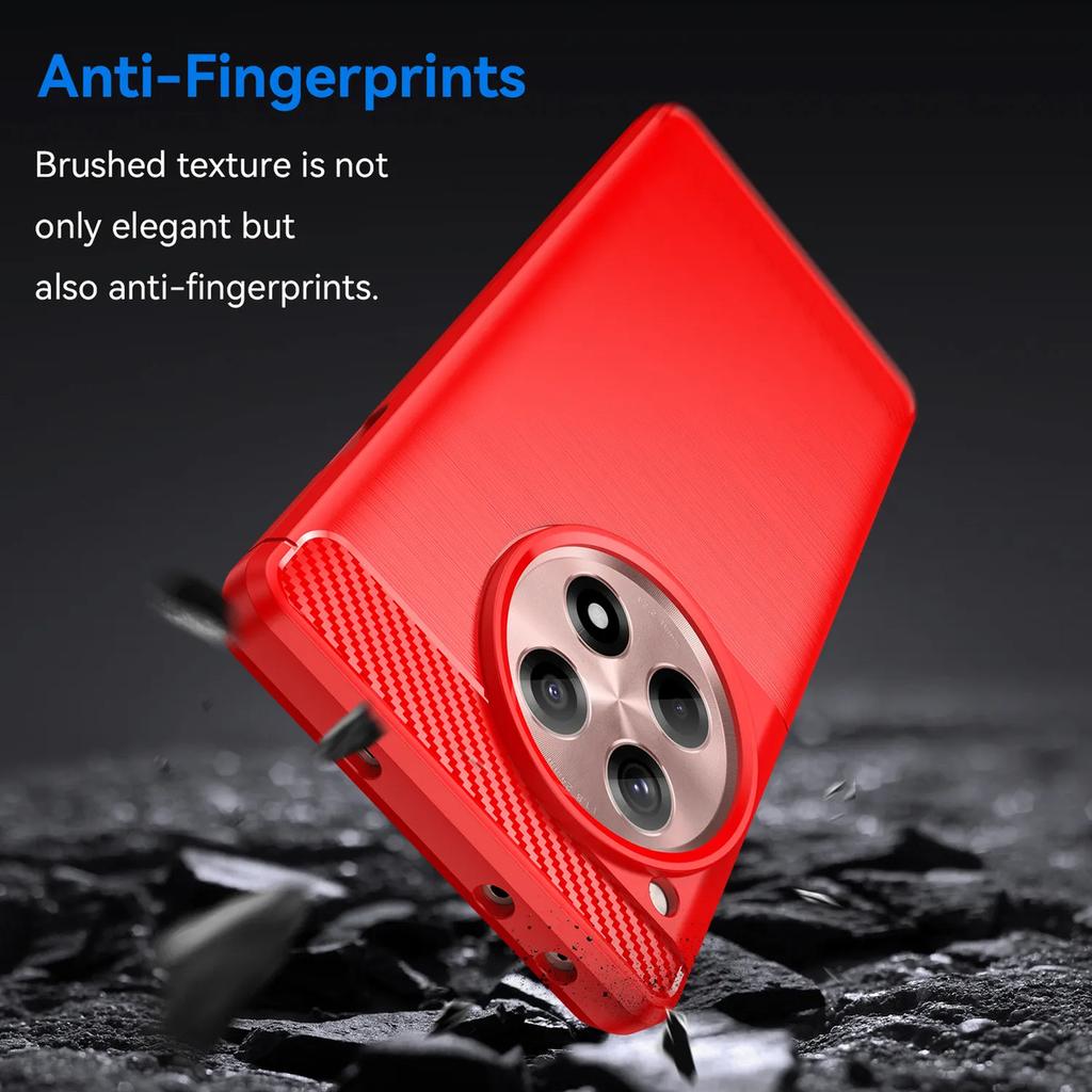 Phone Case For Oneplus 12r ,flexible Tpu Fiber Protective Cover For Oneplus 12r