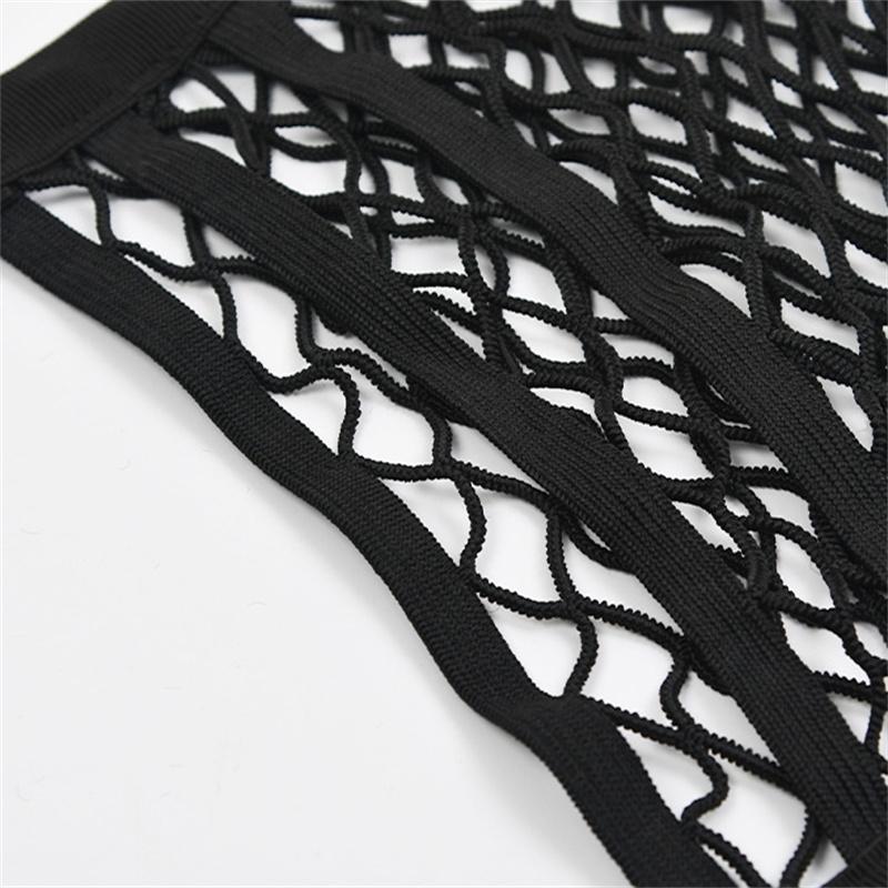 2/3 Layer Car Storage Net Bag Between Seats Car Divider Pet Barrier Stretchable Elastic Mesh Bag Organizer Auto Accessories