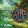 1PC A Windmill Hanging Ornament with a Palm Eye Wind Chime Features a Rotating And Folding Design Made of Metal