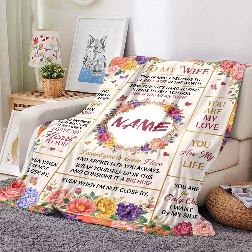 Love Appreciation Blanket Personalized Name Blankets Soft And Comfortable Against The Skin Naps And The Office A Wonderful Gift For Friends Family And