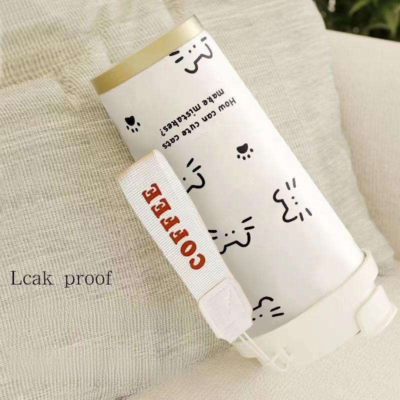 500ML Thermosflasche Kaffeetasse Auto Auslaufsicher Reise Thermobecher Vakuumflasche Edelstahl Thermos-Wasserflasche Isolierte Tassen