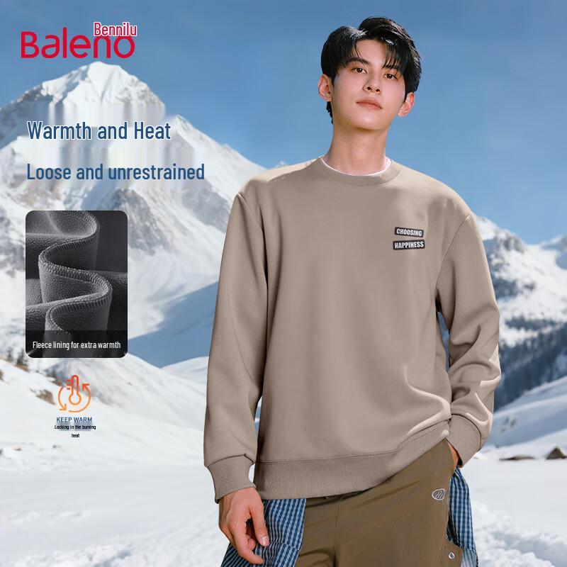 Baleno Men's Heavyweight Fleece-Lined Crew Neck Sweatshirt