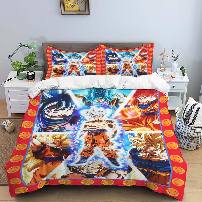 

The Dragon Ball Three-piece Bedding Set (including One Duvet Cover and Two Pillowcases) Is The Perfect Holiday Gift. 135x200cm
