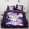 1 Cartoon unicorn Duvet Cover Pillowcase Bedding Set  Adult Boys Girls Bedroom Decoration Children Gift Single Double Large Size