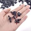 50pcs Black Doll Oval Eyes Black Plastic Safety Noses For Bear Dolls Animal Puppet DIY Crafts Kids Toys Doll Eyes Accessories