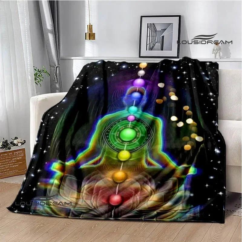 3D Chakra bedruckte Decken Warme Flanelldecken Weiche und bequeme Decke Bettbezüge Decken für Betten Geburtstagsgeschenk
