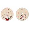 Christmas Tree Skirt 40 Inch Winter Snowman/Santa Claus Xmas Tree Mat Rustic Burlap Tree Skirt for Holiday Party Home Indoor Decorations