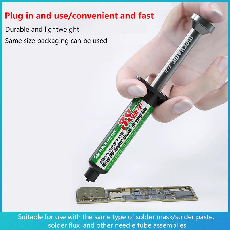 

Po9 Aluminum Alloy Solder Paste Flux Booster Uv Solder Mask Ink Green Oil Propulsion Tools Soldering Accessories