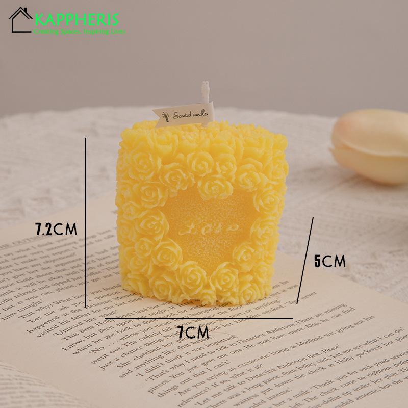 Guest Gift Candle Lot Wedding Candles Rose Ball Scented Aromatic Candles for Souvenir Wedding Centre Pink White
