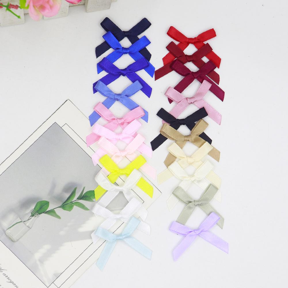 0,6 cm polyesterová stuha, ručně vázaná malá mašle, DIY oděvní doplňky, barevná popruhová mašle